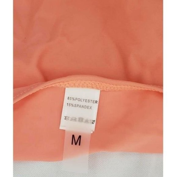 Tempt Me NWT Women's Coral High Waist Bikini Swimsuit Floral Patchwork Stretch M - Picture 5 of 6